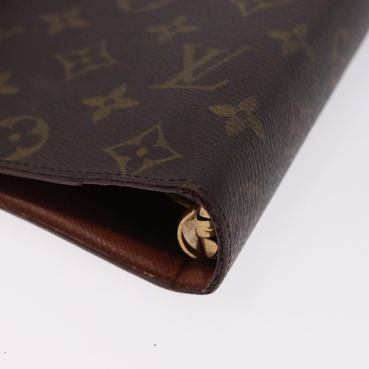 LOUIS VUITTON Monogram Agenda MM Day Planner Cover R20105 LV Auth bs36202