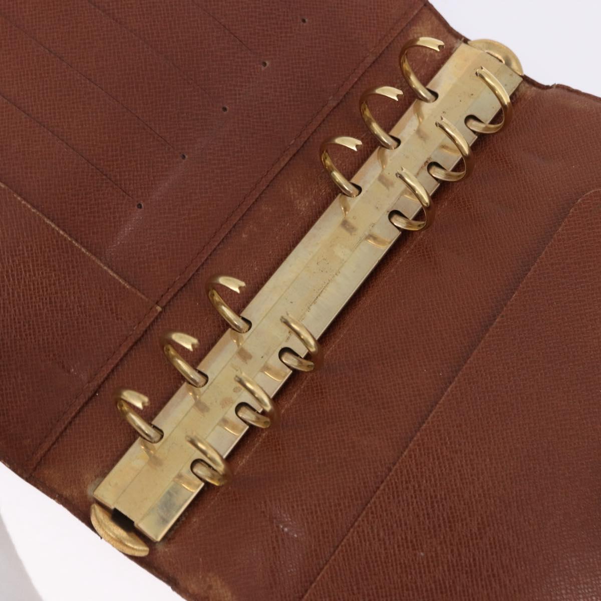 LOUIS VUITTON Monogram Agenda MM Day Planner Cover R20105 LV Auth bs36202