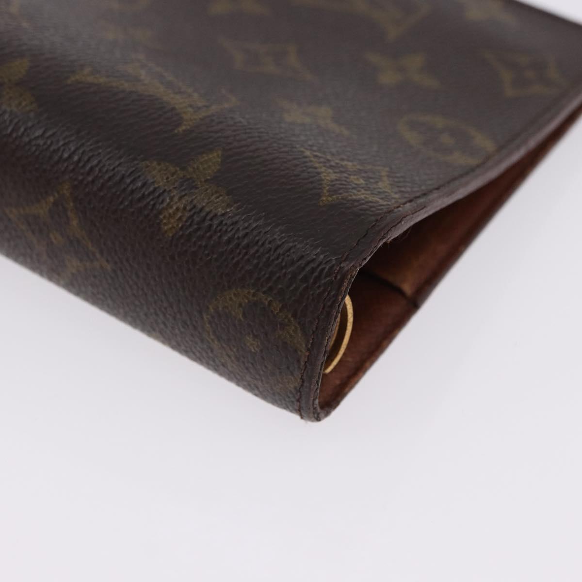 LOUIS VUITTON Monogram Agenda MM Day Planner Cover R20105 LV Auth bs36202