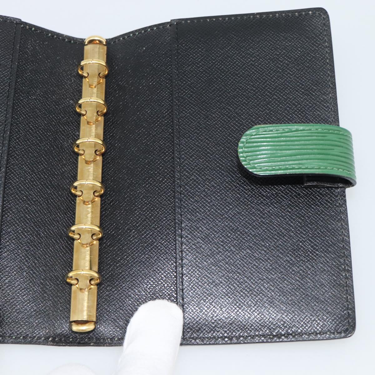 LOUIS VUITTON Epi Agenda PM Day Planner Cover Green R20054 LV Auth bs36203