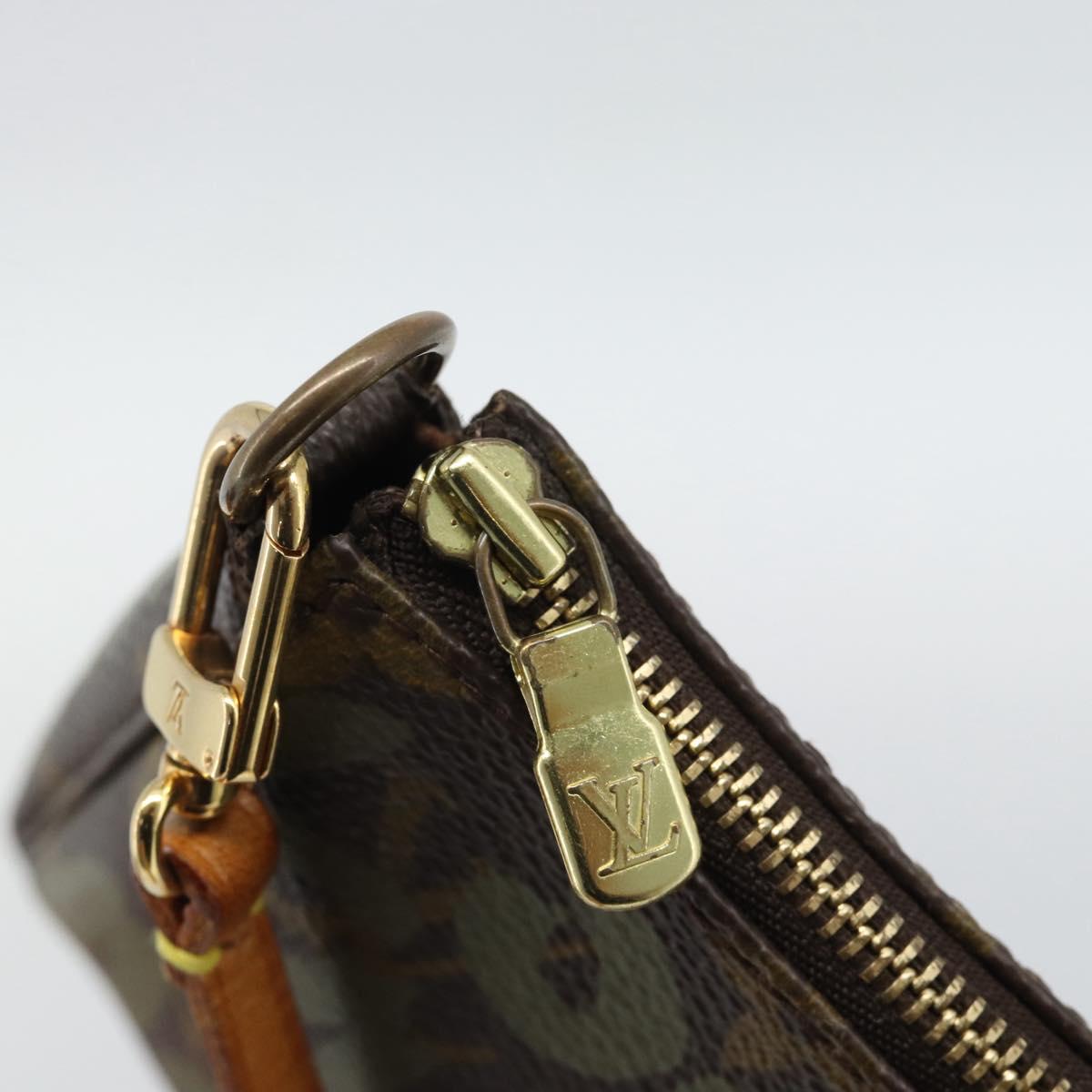 LOUIS VUITTON Monogram Graffiti Pochette Accessoires Khaki M92191 Auth bs36205A
