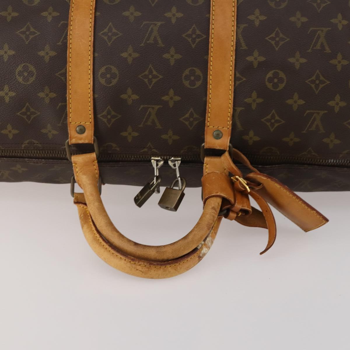 LOUIS VUITTON Monogram Keepall 55 Boston Bag M41424 LV Auth bs36206