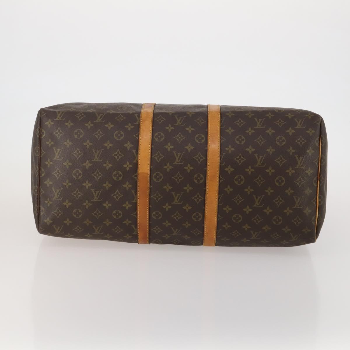 LOUIS VUITTON Monogram Keepall 55 Boston Bag M41424 LV Auth bs36206
