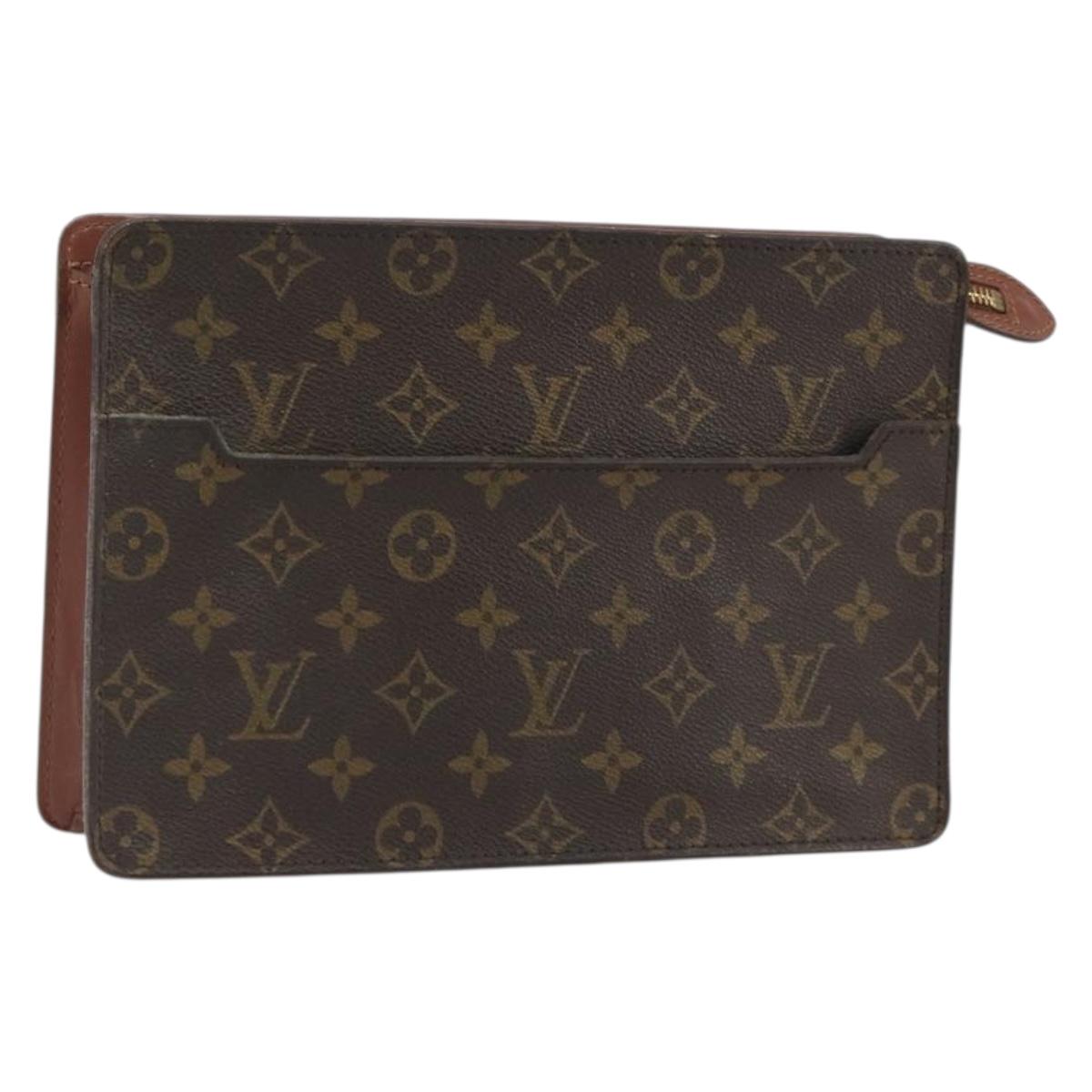 LOUIS VUITTON Monogram Pochette Homme Clutch Bag M51795 LV Auth bs36209