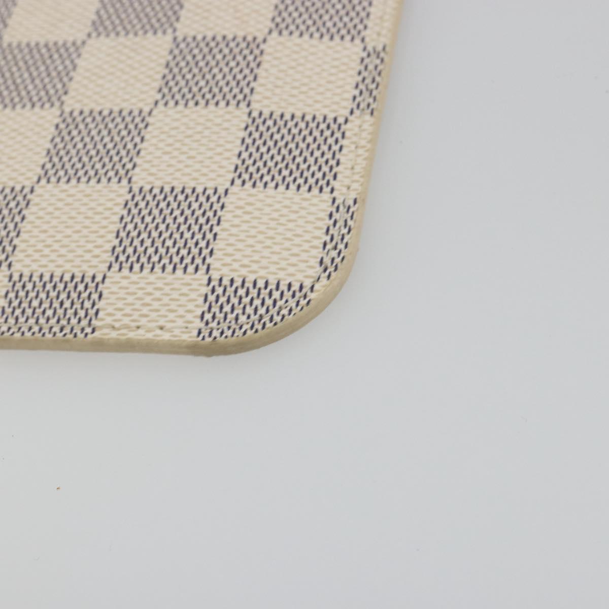 LOUIS VUITTON Damier Azur Neverfull PM Pouch Accessory Pouch LV Auth bs36211