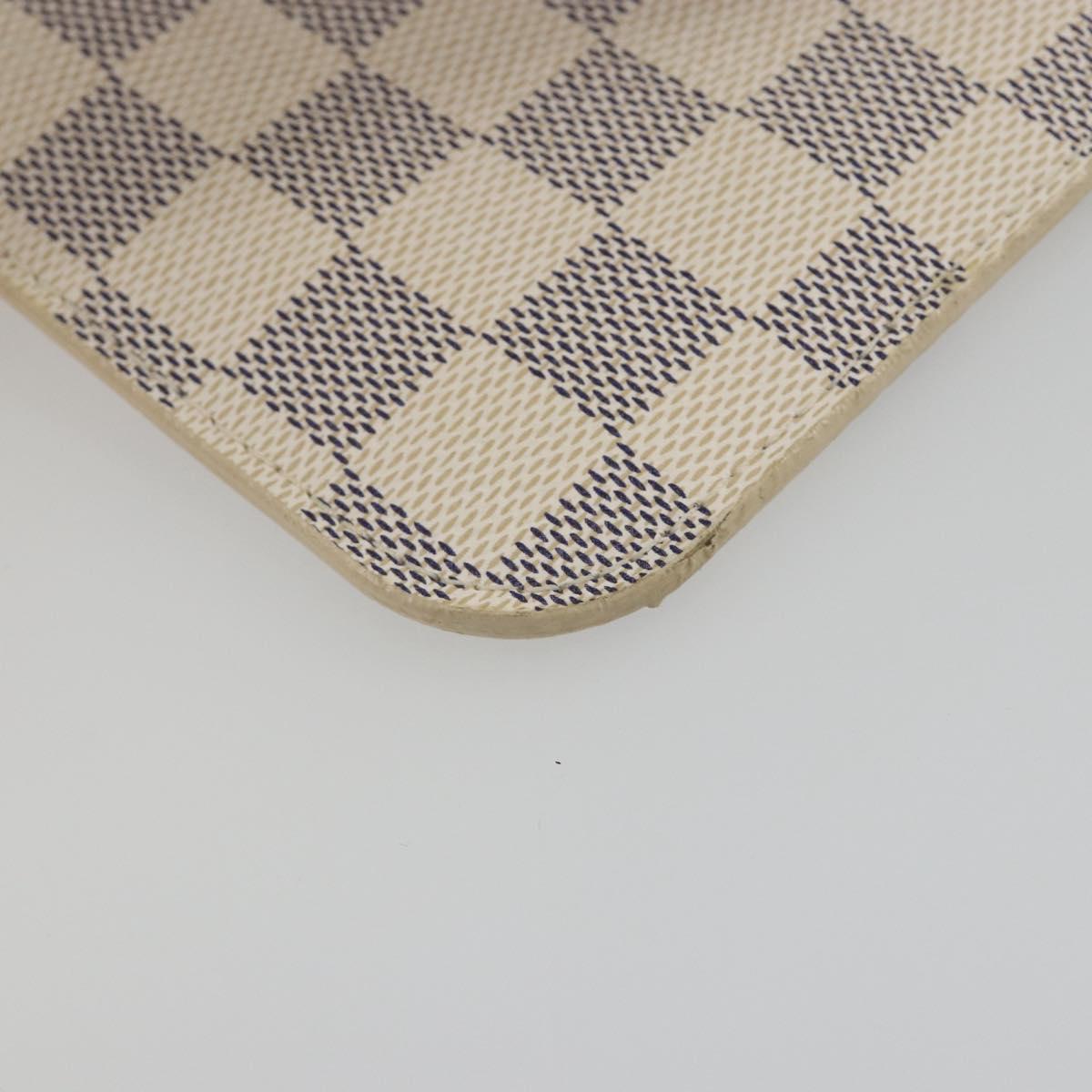 LOUIS VUITTON Damier Azur Neverfull PM Pouch Accessory Pouch LV Auth bs36211