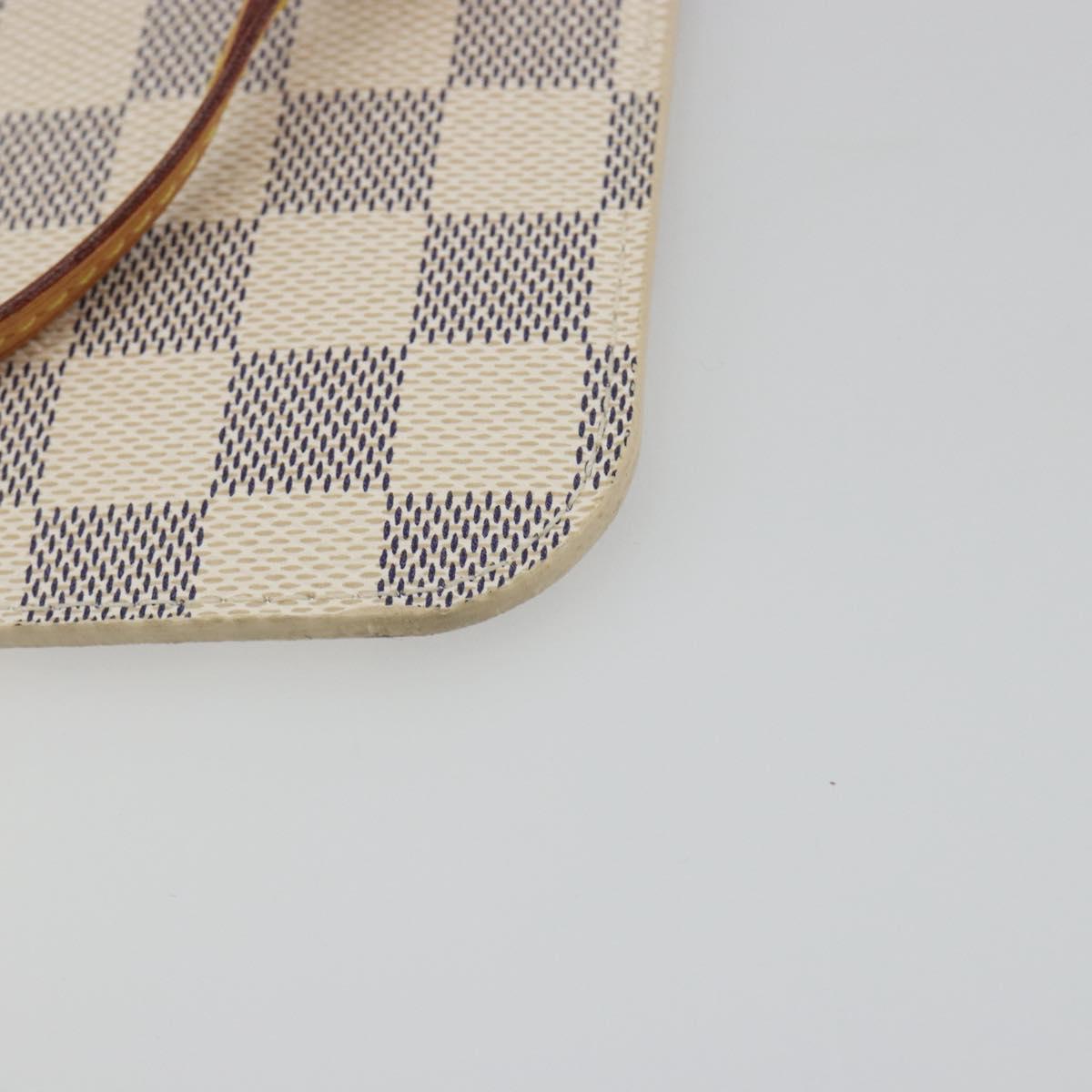 LOUIS VUITTON Damier Azur Neverfull PM Pouch Accessory Pouch LV Auth bs36211