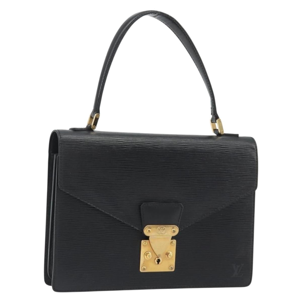 LOUIS VUITTON Epi Concorde Hand Bag Black M52132 LV Auth bs36212