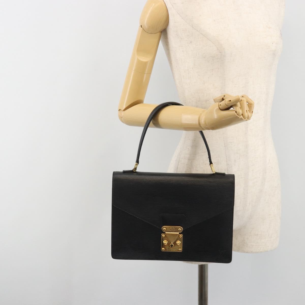 LOUIS VUITTON Epi Concorde Hand Bag Black M52132 LV Auth bs36212