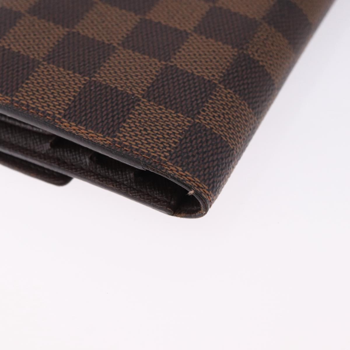 LOUIS VUITTON Damier Ebene Portefeuille International Wallet N61217 Auth bs36216