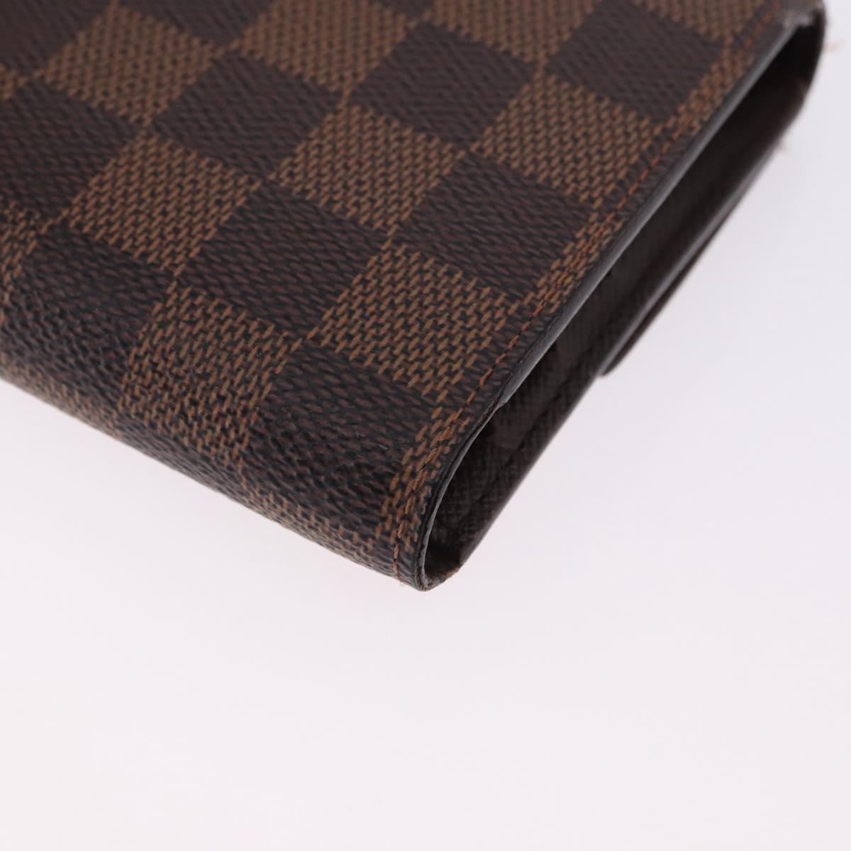 LOUIS VUITTON Damier Ebene Portefeuille International Wallet N61217 Auth bs36216