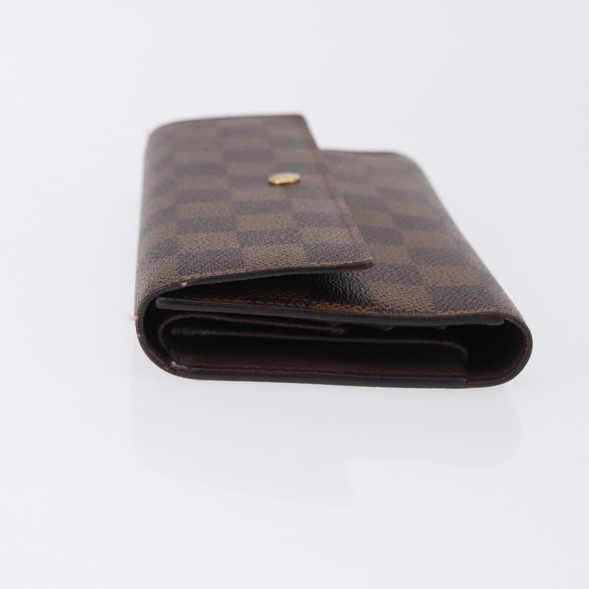 LOUIS VUITTON Damier Ebene Portefeuille International Wallet N61217 Auth bs36216