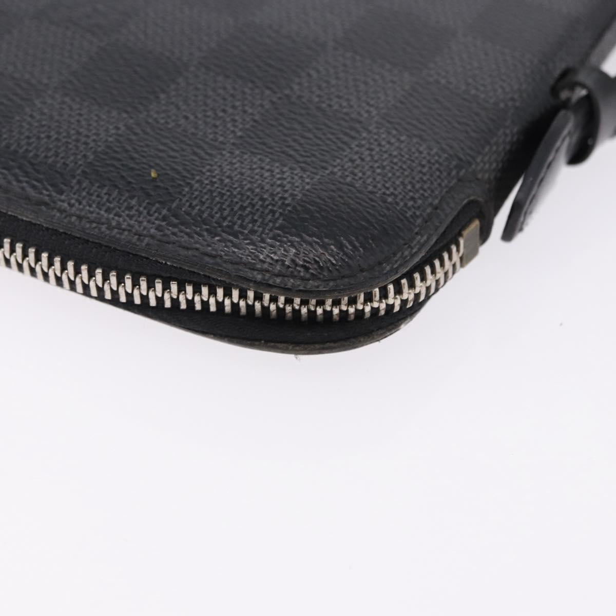 LOUIS VUITTON Damier Graphite Organizer Atoll Travel Case N48255 LV Auth bs36217