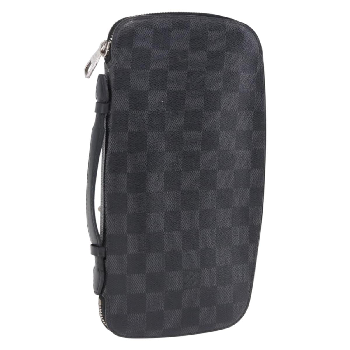 LOUIS VUITTON Damier Graphite Organizer Atoll Travel Case N48255 LV Auth bs36217