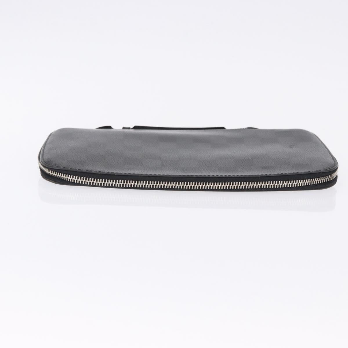 LOUIS VUITTON Damier Graphite Organizer Atoll Travel Case N48255 LV Auth bs36217