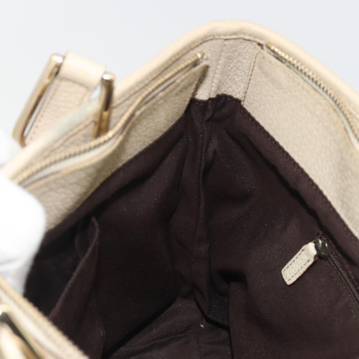 GUCCI GG Canvas Tote Bag Beige Gold 139552 Auth bs36222