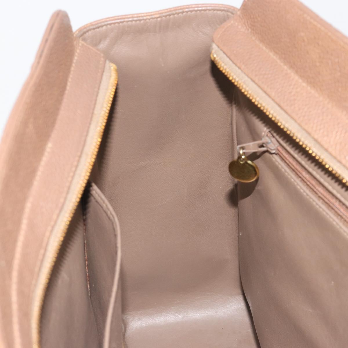 CHANEL Matelasse Chain Shoulder Bag Caviar Skin Brown Gold CC Auth bs36224V