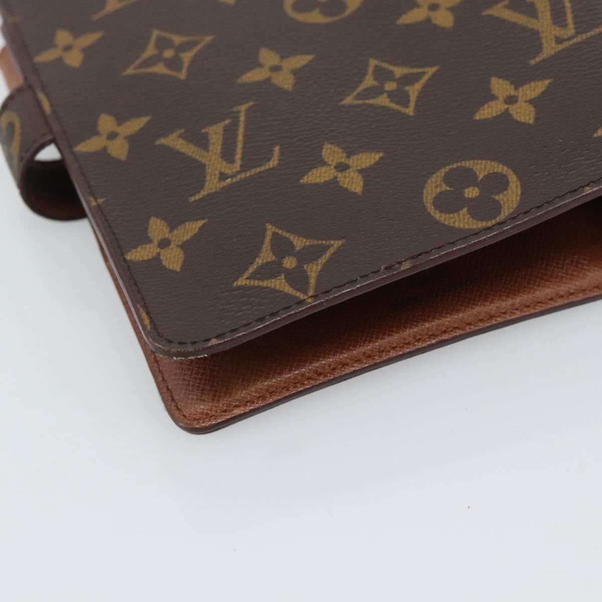 LOUIS VUITTON Monogram Agenda MM Day Planner Cover R20105 LV Auth bs36225