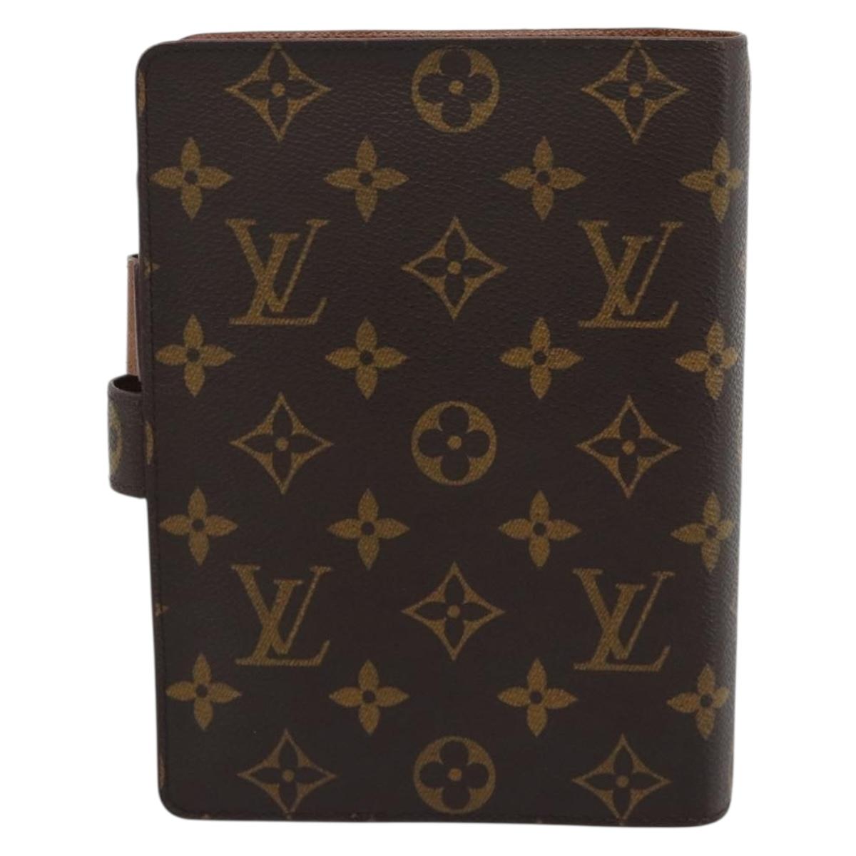 LOUIS VUITTON Monogram Agenda MM Day Planner Cover R20105 LV Auth bs36225