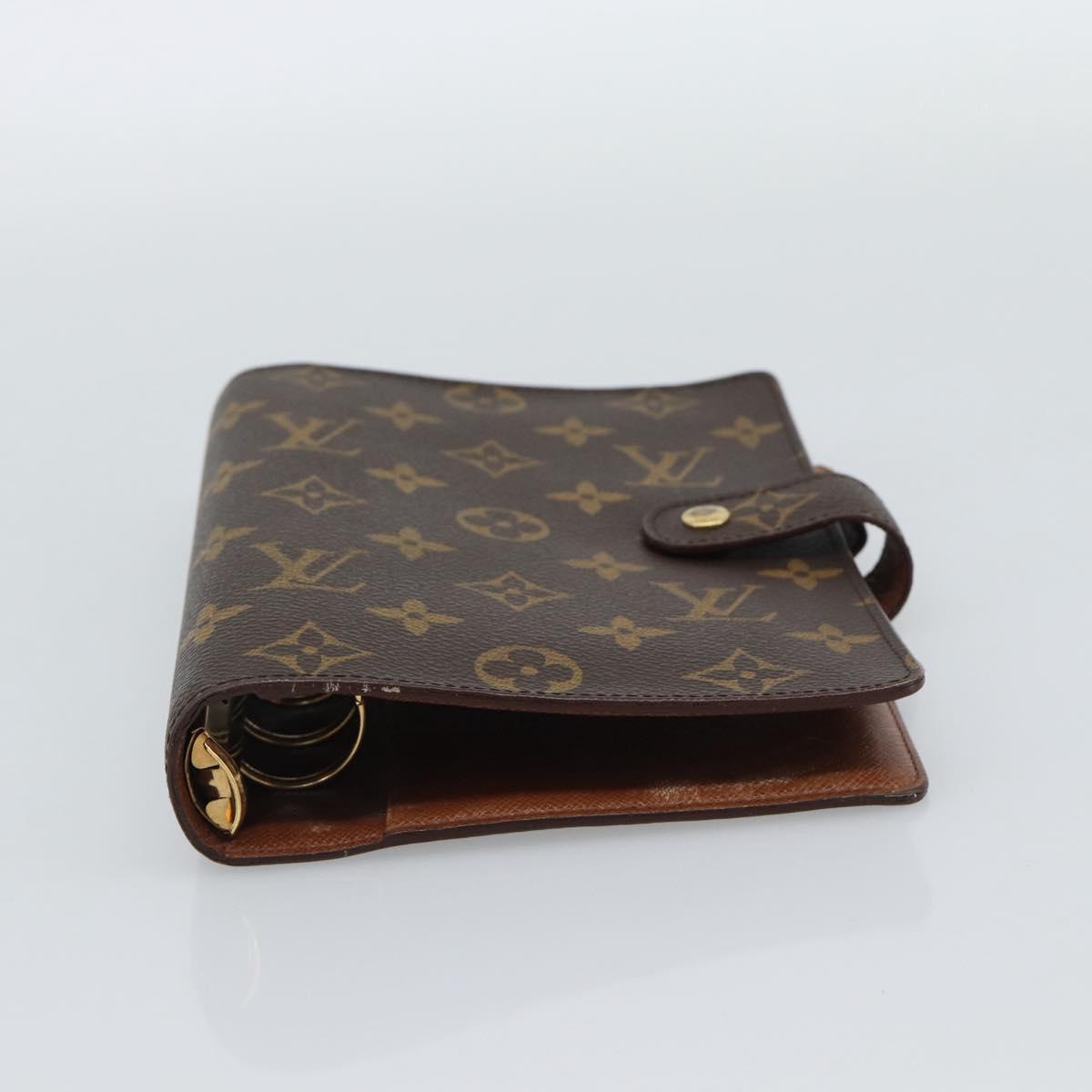 LOUIS VUITTON Monogram Agenda MM Day Planner Cover R20105 LV Auth bs36225