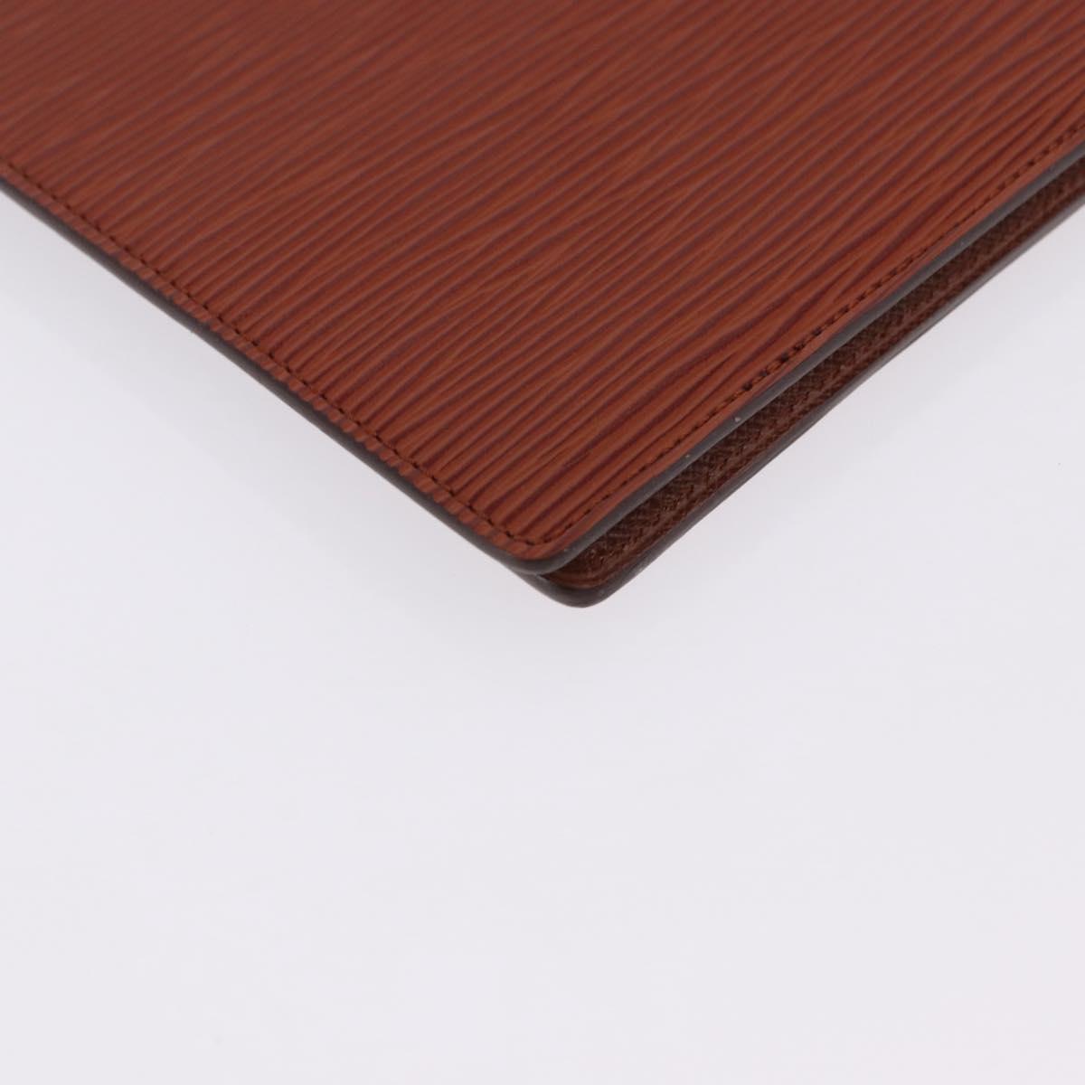 LOUIS VUITTON Epi Day Planner Cover Brown LV Auth bs36226A