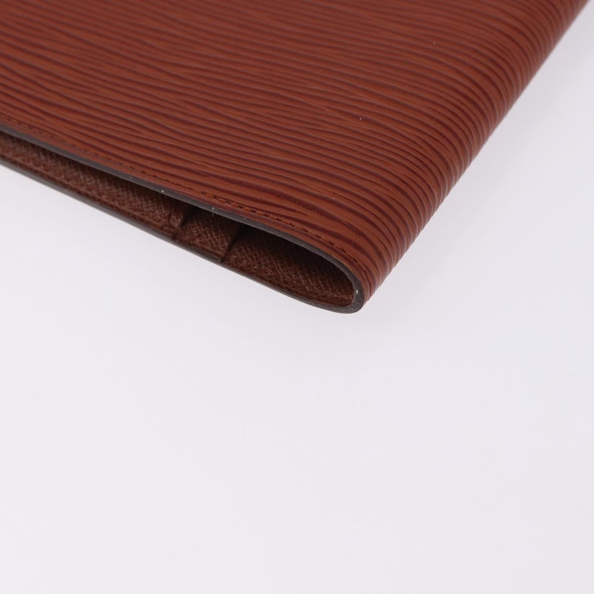 LOUIS VUITTON Epi Day Planner Cover Brown LV Auth bs36226A