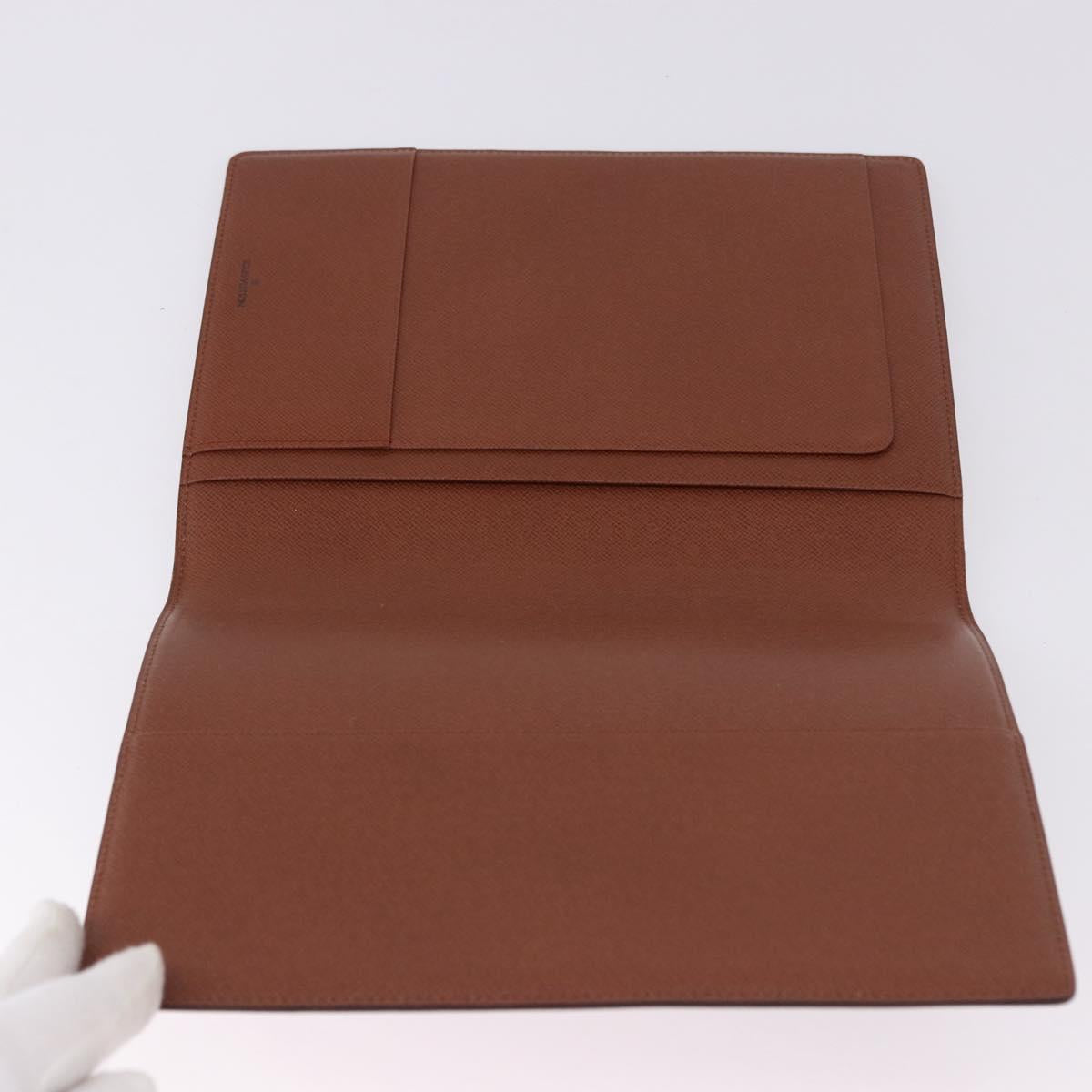 LOUIS VUITTON Epi Day Planner Cover Brown LV Auth bs36226A
