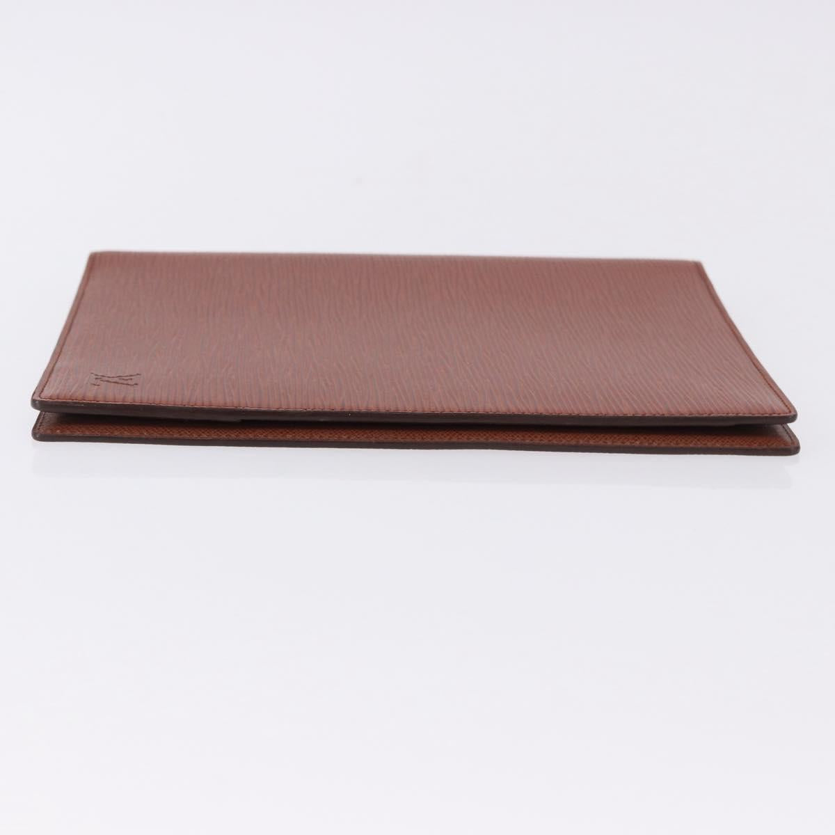 LOUIS VUITTON Epi Day Planner Cover Brown LV Auth bs36226A