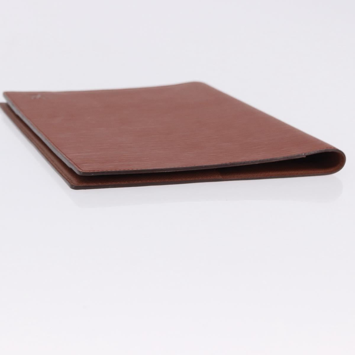 LOUIS VUITTON Epi Day Planner Cover Brown LV Auth bs36226A