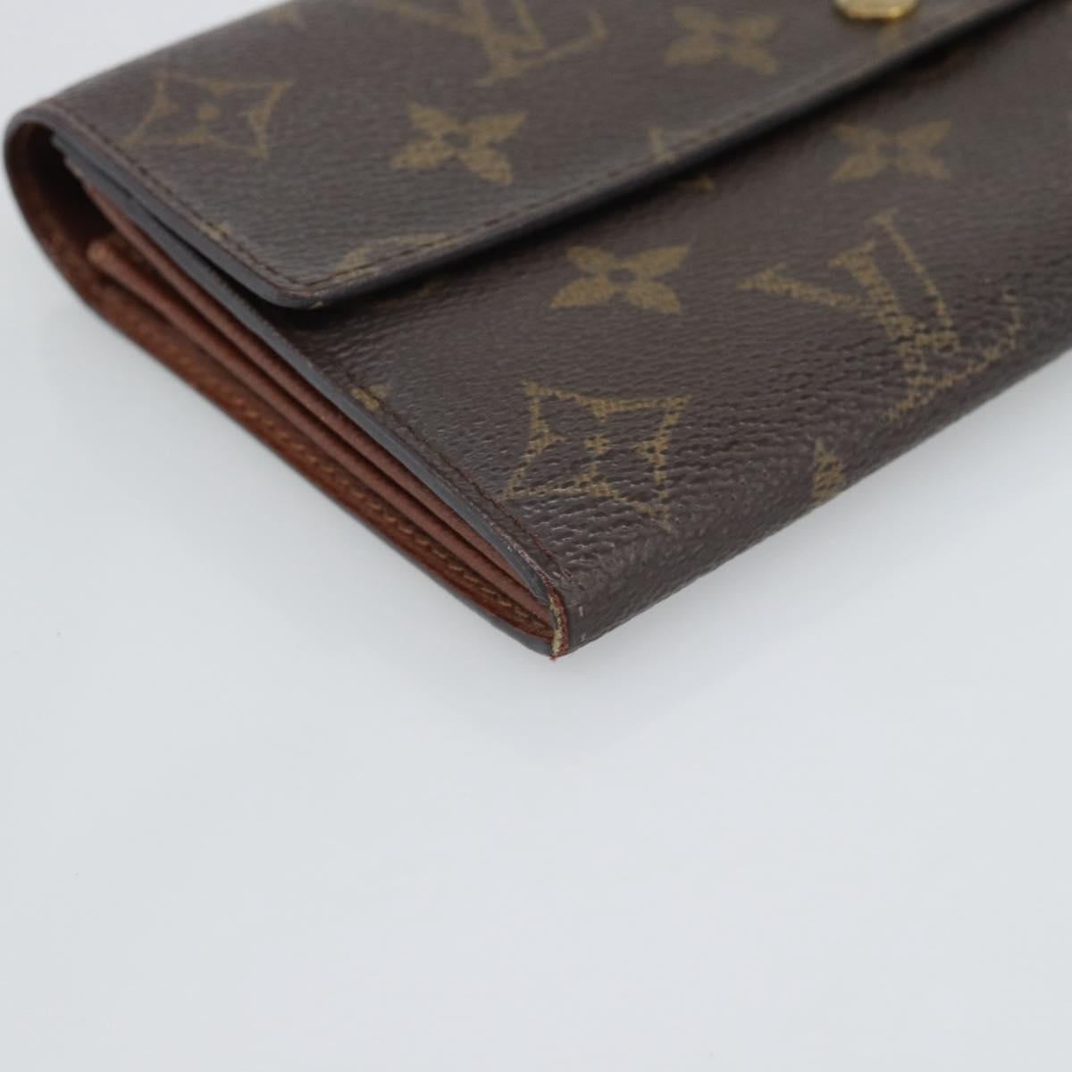 LOUIS VUITTON Monogram Portefeuille Sarah Long Wallet M61734 LV Auth bs36228