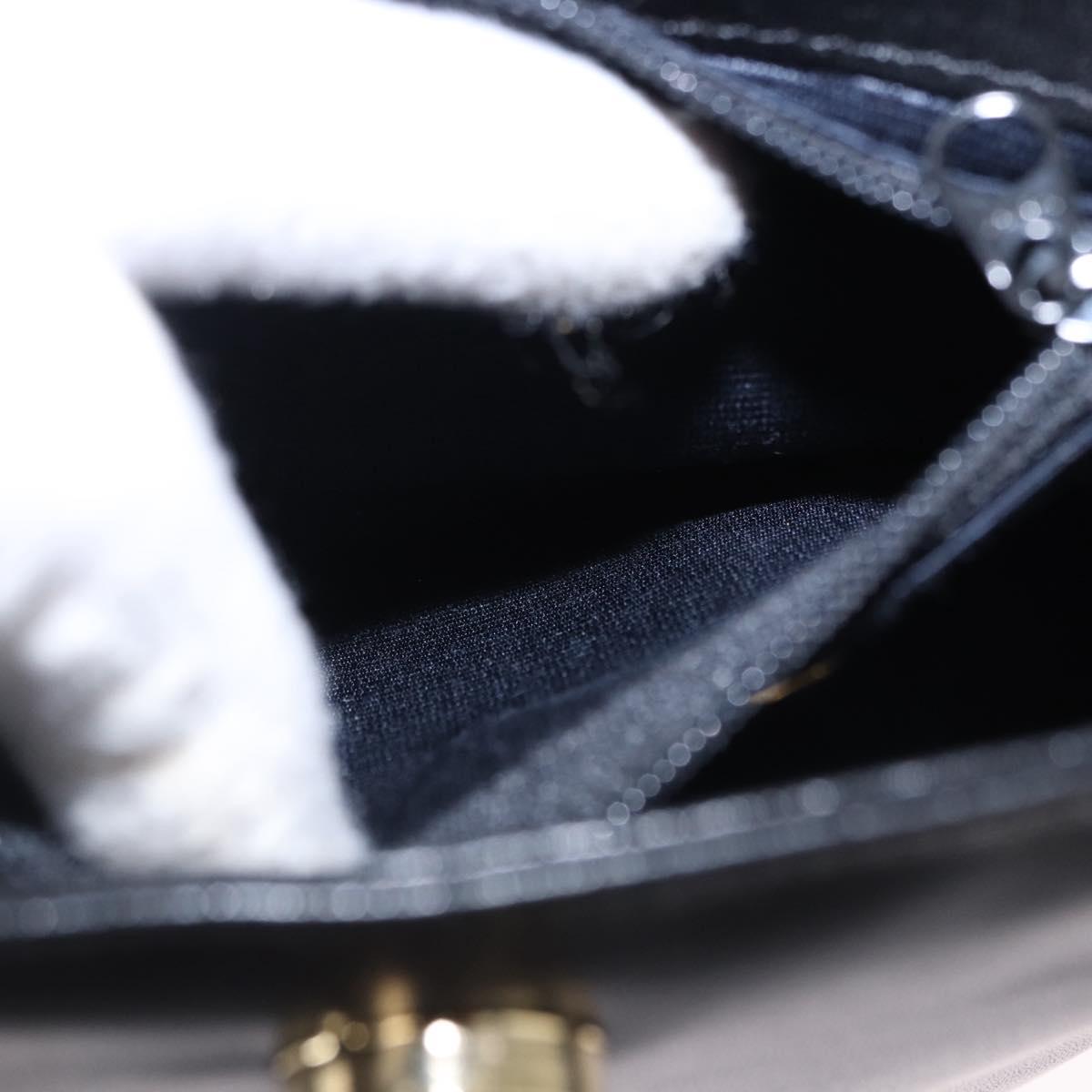 GIVENCHY Hand Bag Leather Black Gold Auth bs36233A