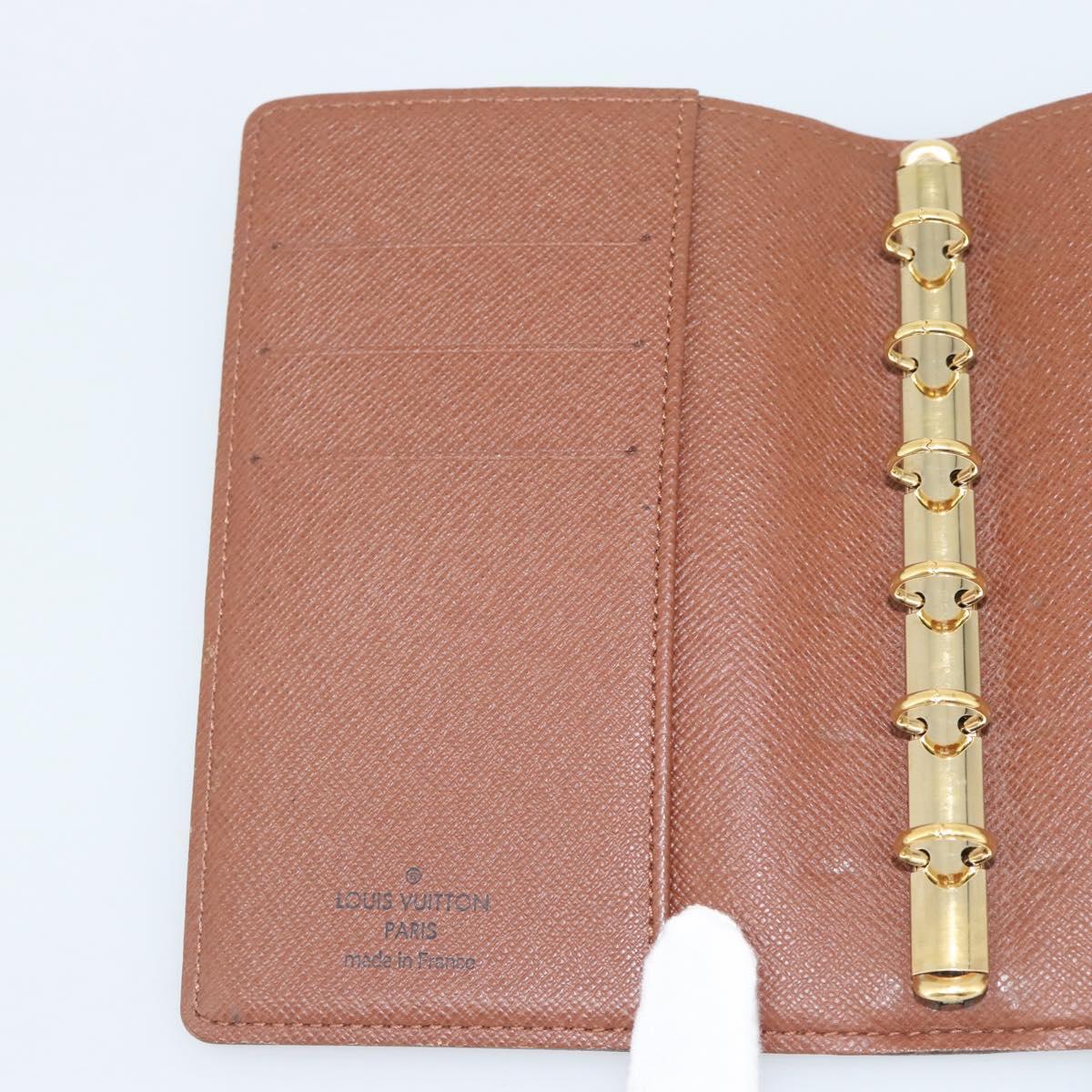 LOUIS VUITTON Monogram Agenda PM Day Planner Cover R20005 LV Auth bs36237