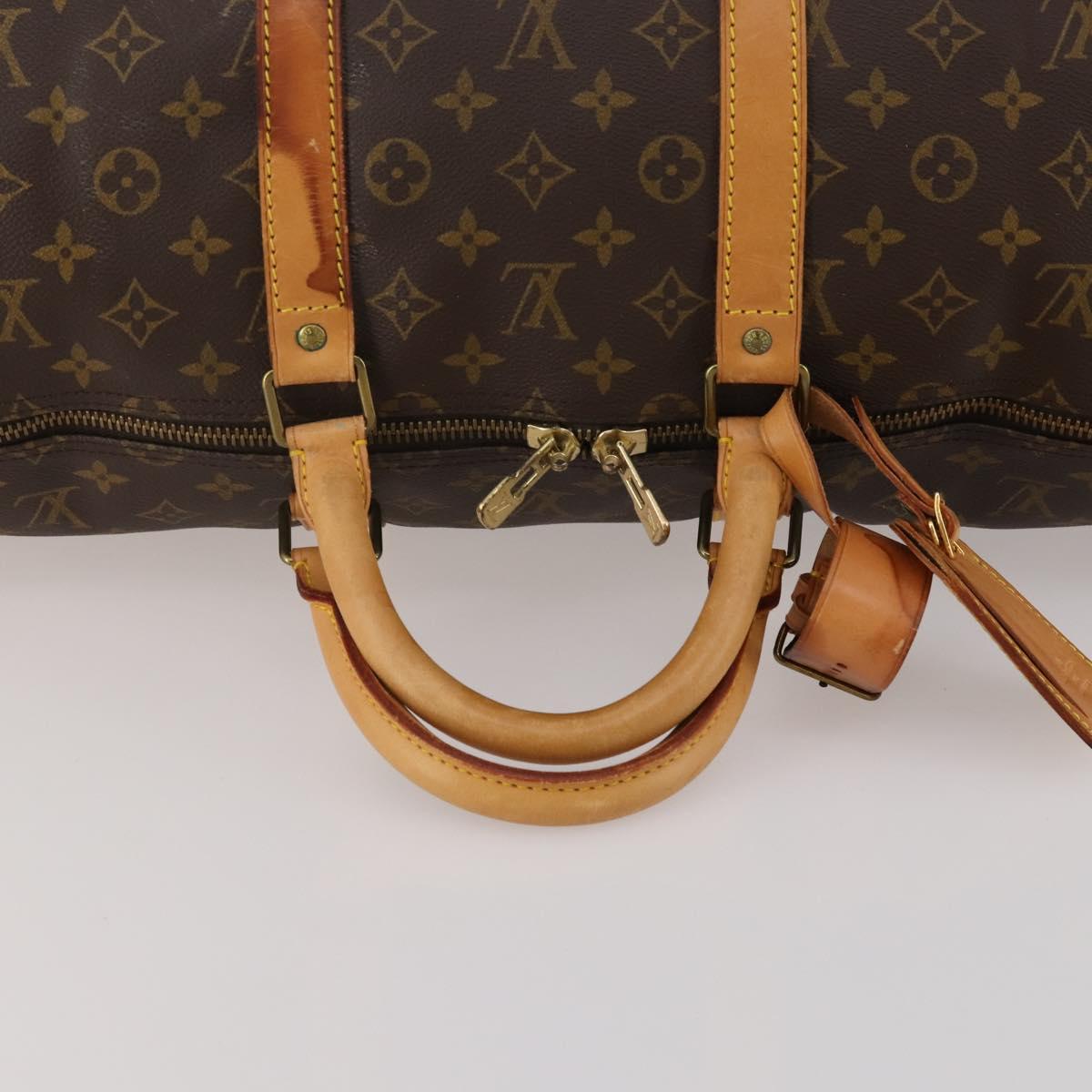 LOUIS VUITTON Monogram Keepall 55 Boston Bag M41424 LV Auth bs36244