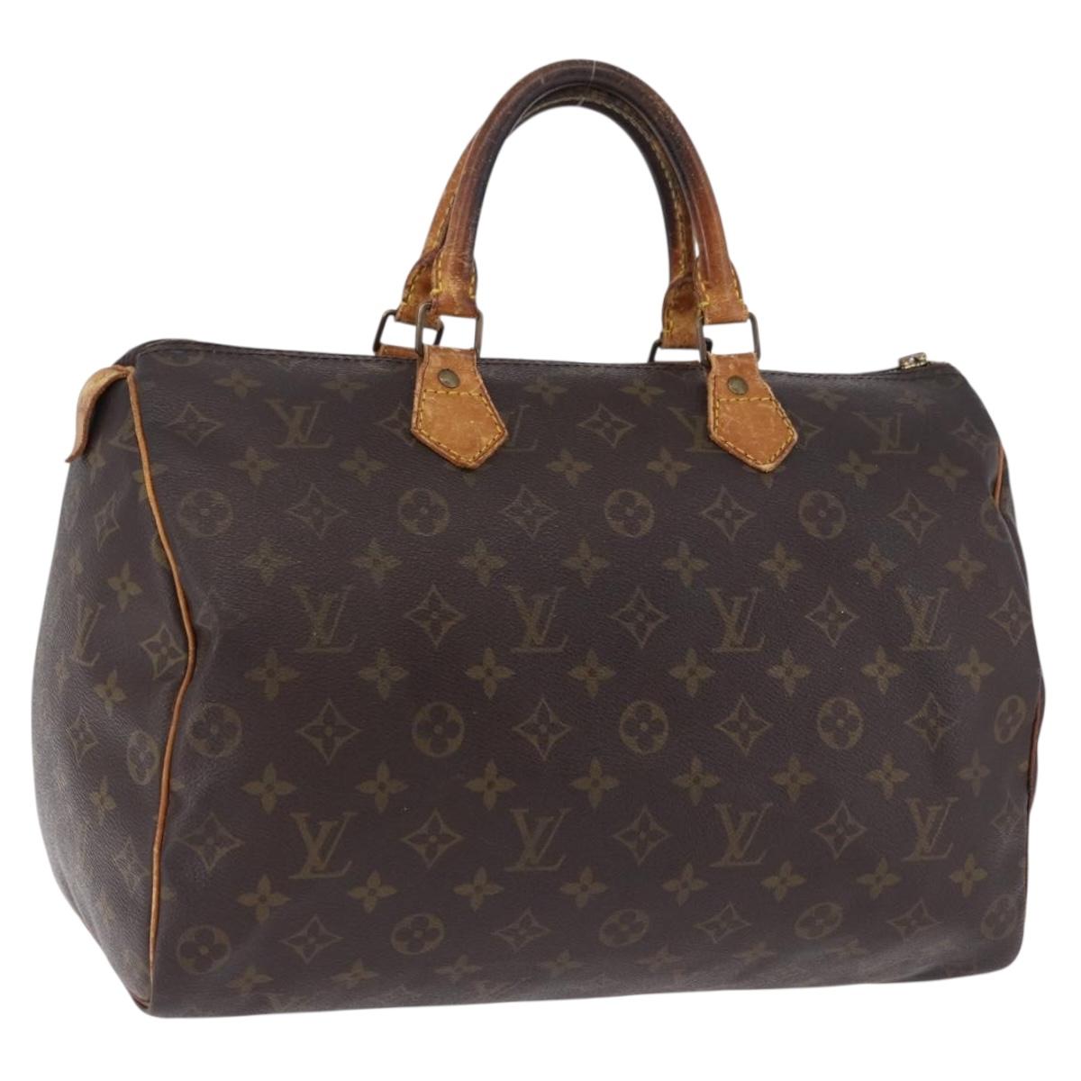 LOUIS VUITTON Monogram Speedy 35 Hand Bag M41524 LV Auth bs36245