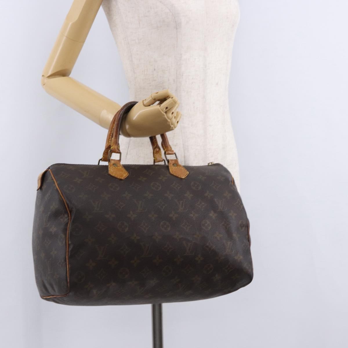 LOUIS VUITTON Monogram Speedy 35 Hand Bag M41524 LV Auth bs36245