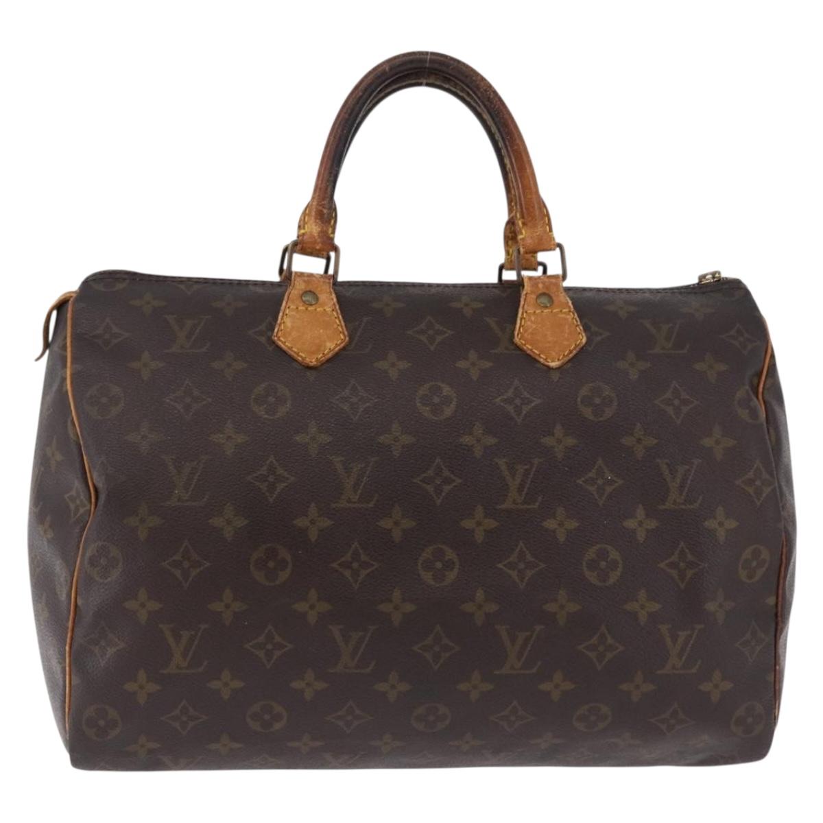 LOUIS VUITTON Monogram Speedy 35 Hand Bag M41524 LV Auth bs36245