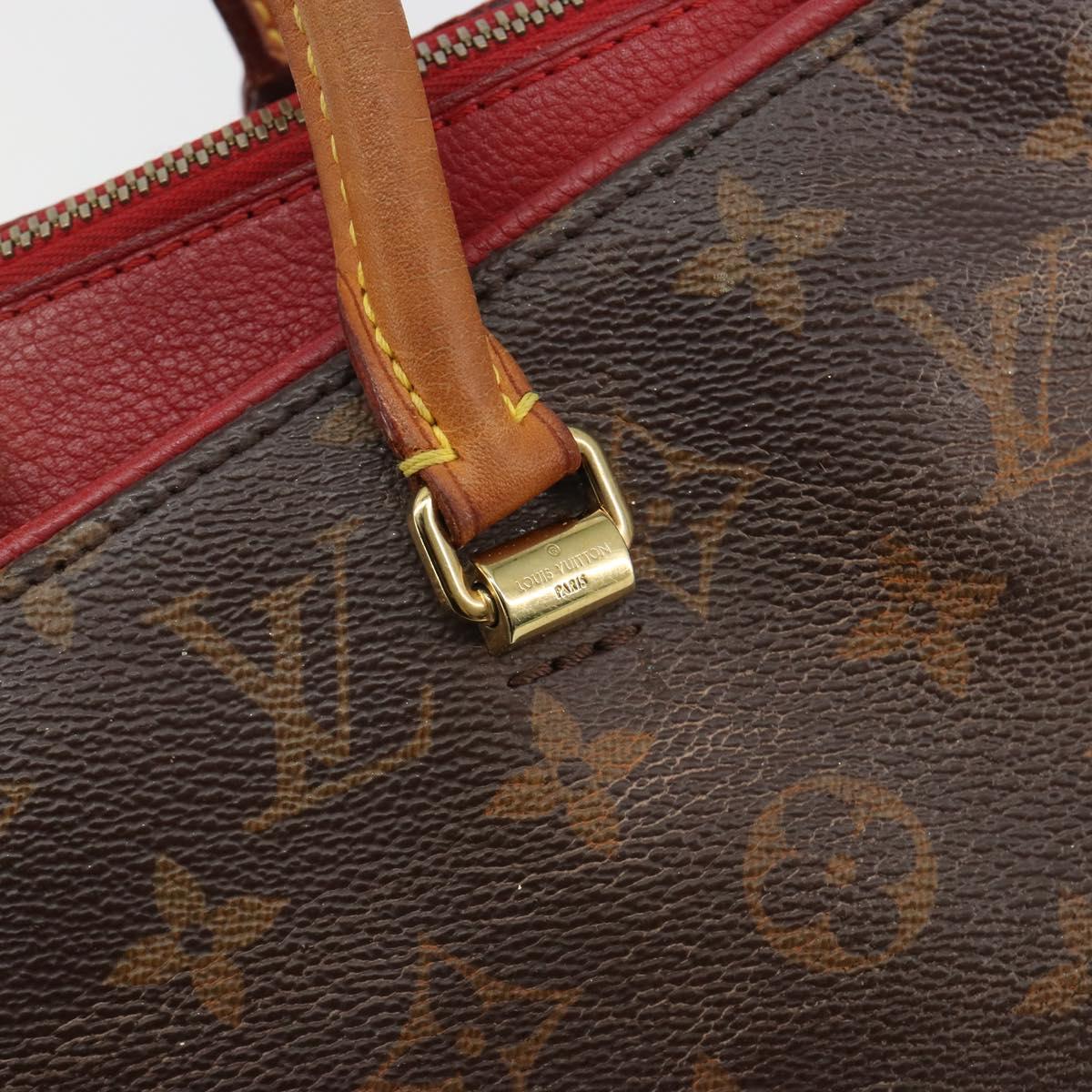 LOUIS VUITTON Monogram Pallas MM Hand Bag 2way Red M41175 LV Auth bs36246