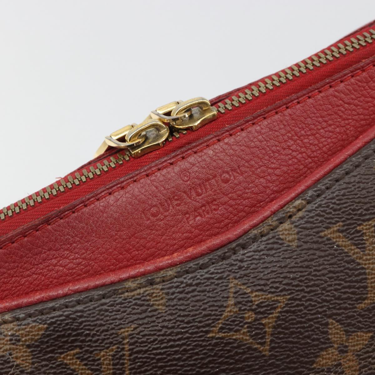LOUIS VUITTON Monogram Pallas MM Hand Bag 2way Red M41175 LV Auth bs36246