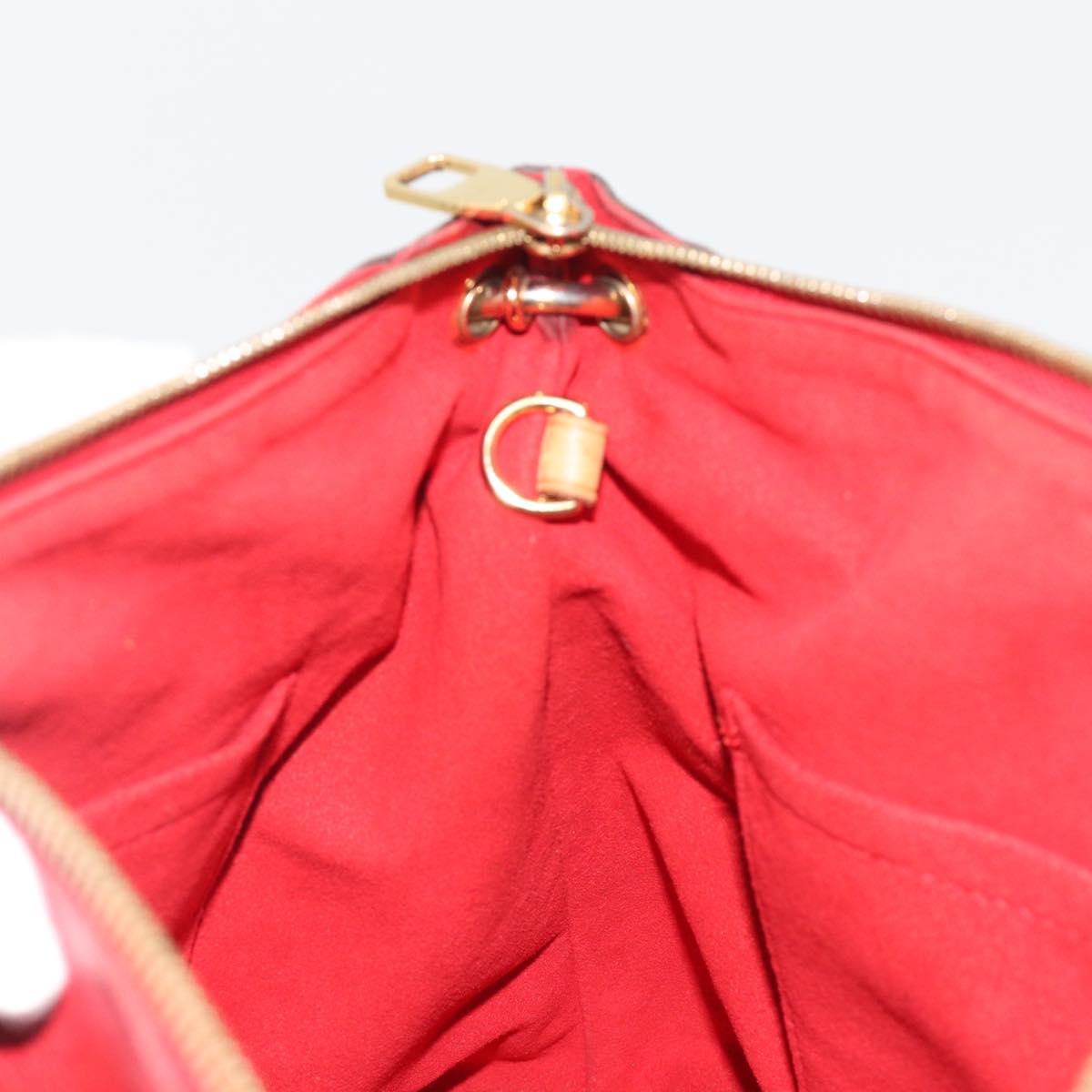 LOUIS VUITTON Monogram Pallas MM Hand Bag 2way Red M41175 LV Auth bs36246