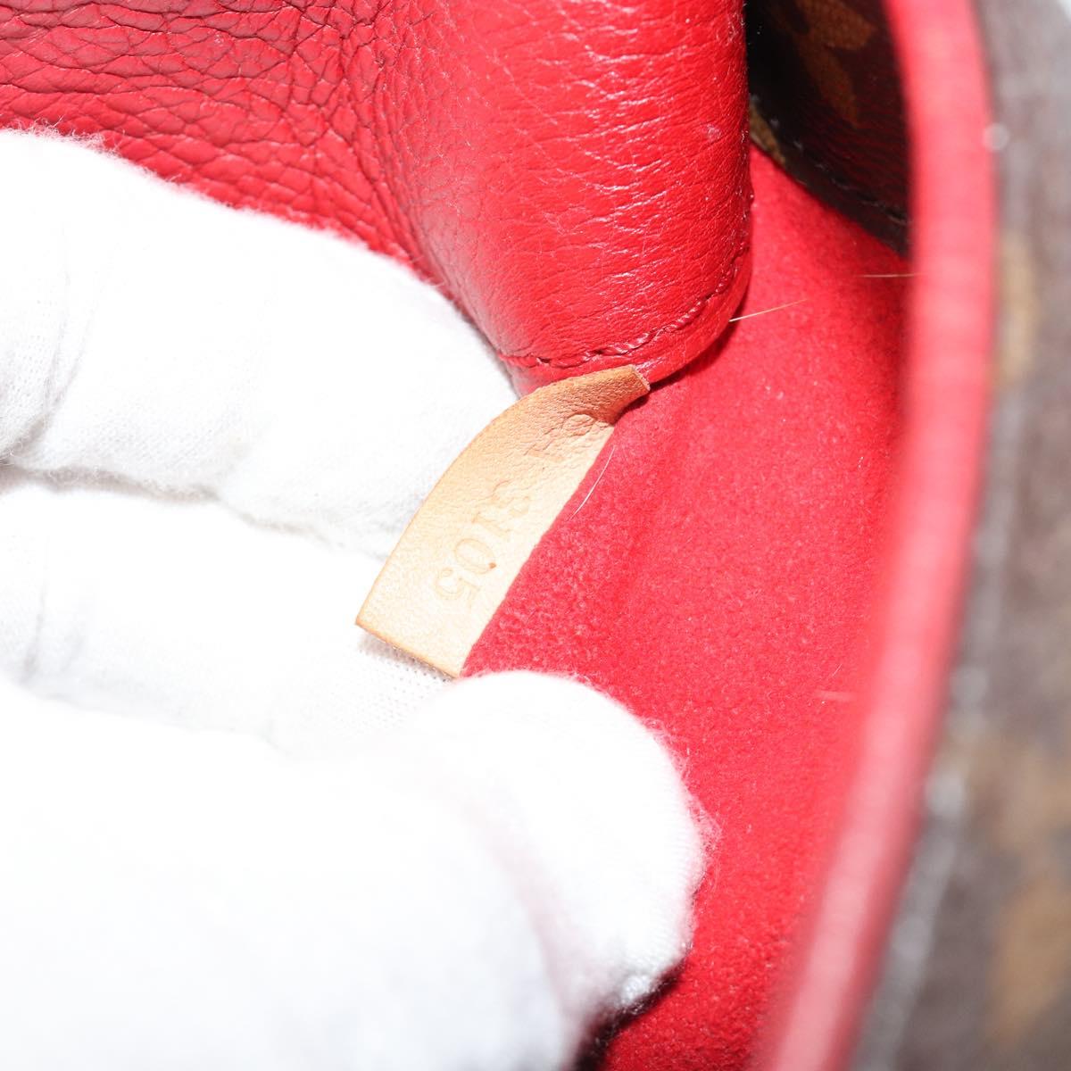 LOUIS VUITTON Monogram Pallas MM Hand Bag 2way Red M41175 LV Auth bs36246