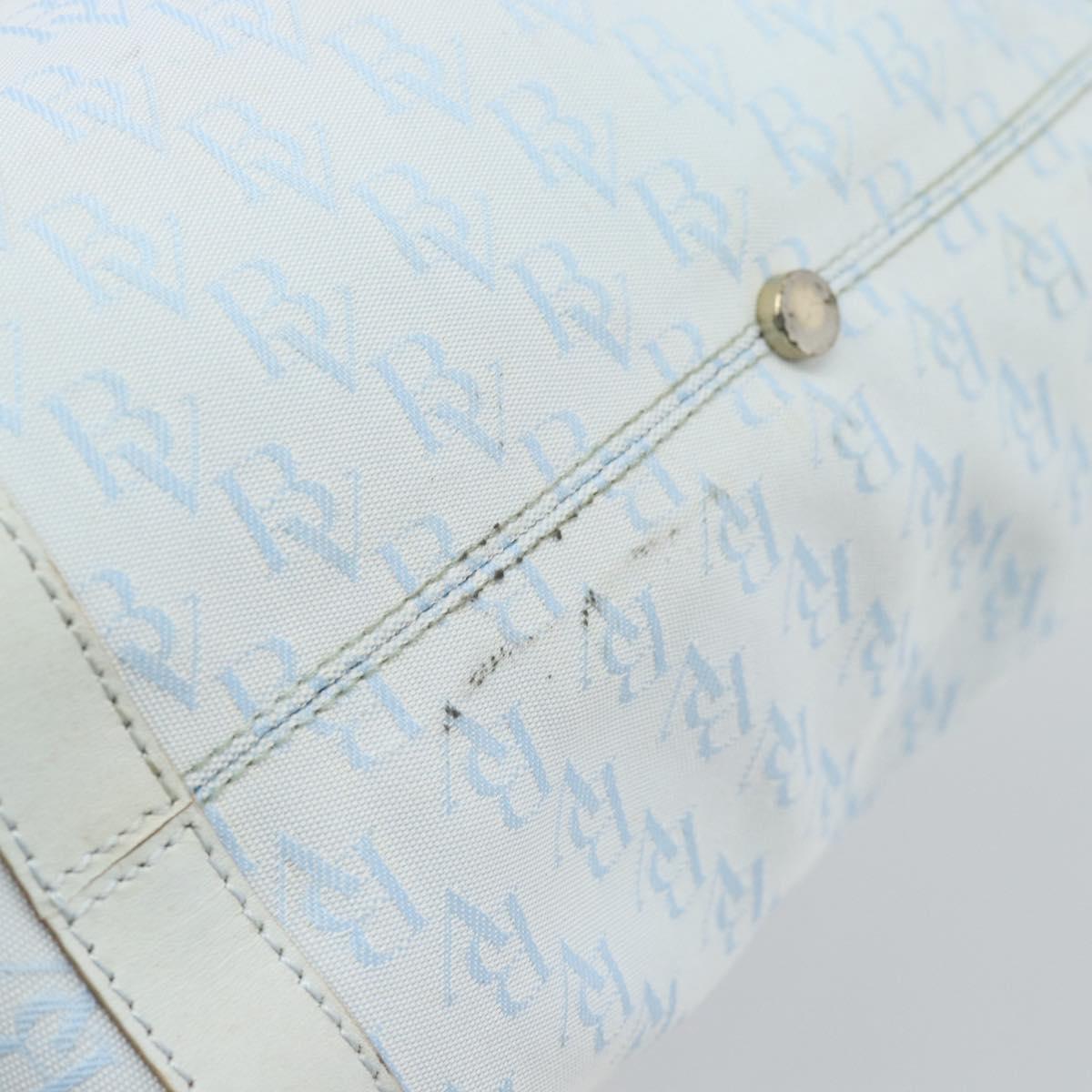 BOTTEGA VENETA Tote Bag Canvas Light Blue Gold Auth bs36249
