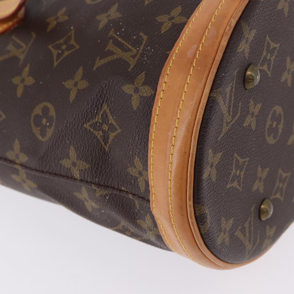 LOUIS VUITTON Monogram Bucket PM Shoulder Bag M42238 LV Auth bs36252