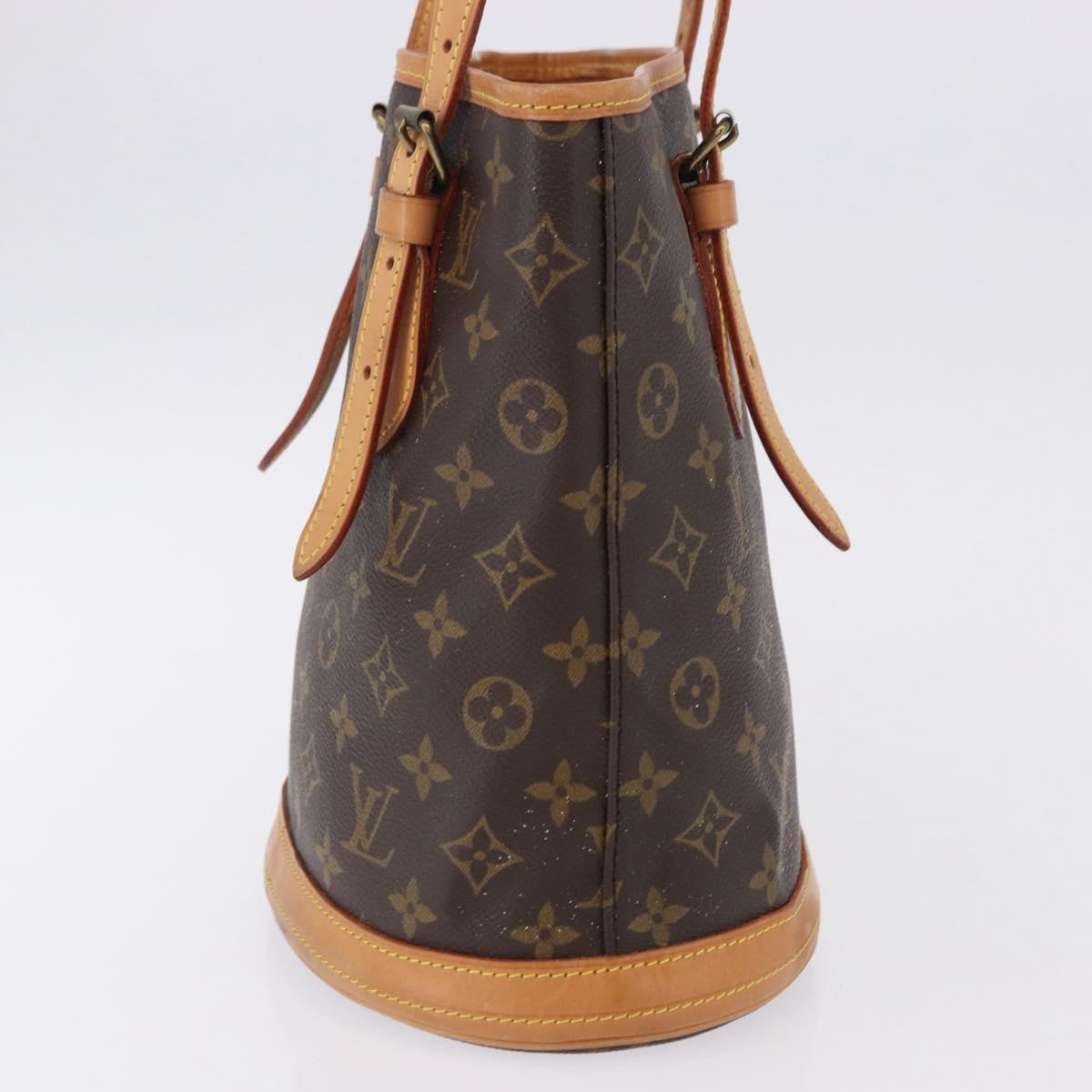 LOUIS VUITTON Monogram Bucket PM Shoulder Bag M42238 LV Auth bs36252