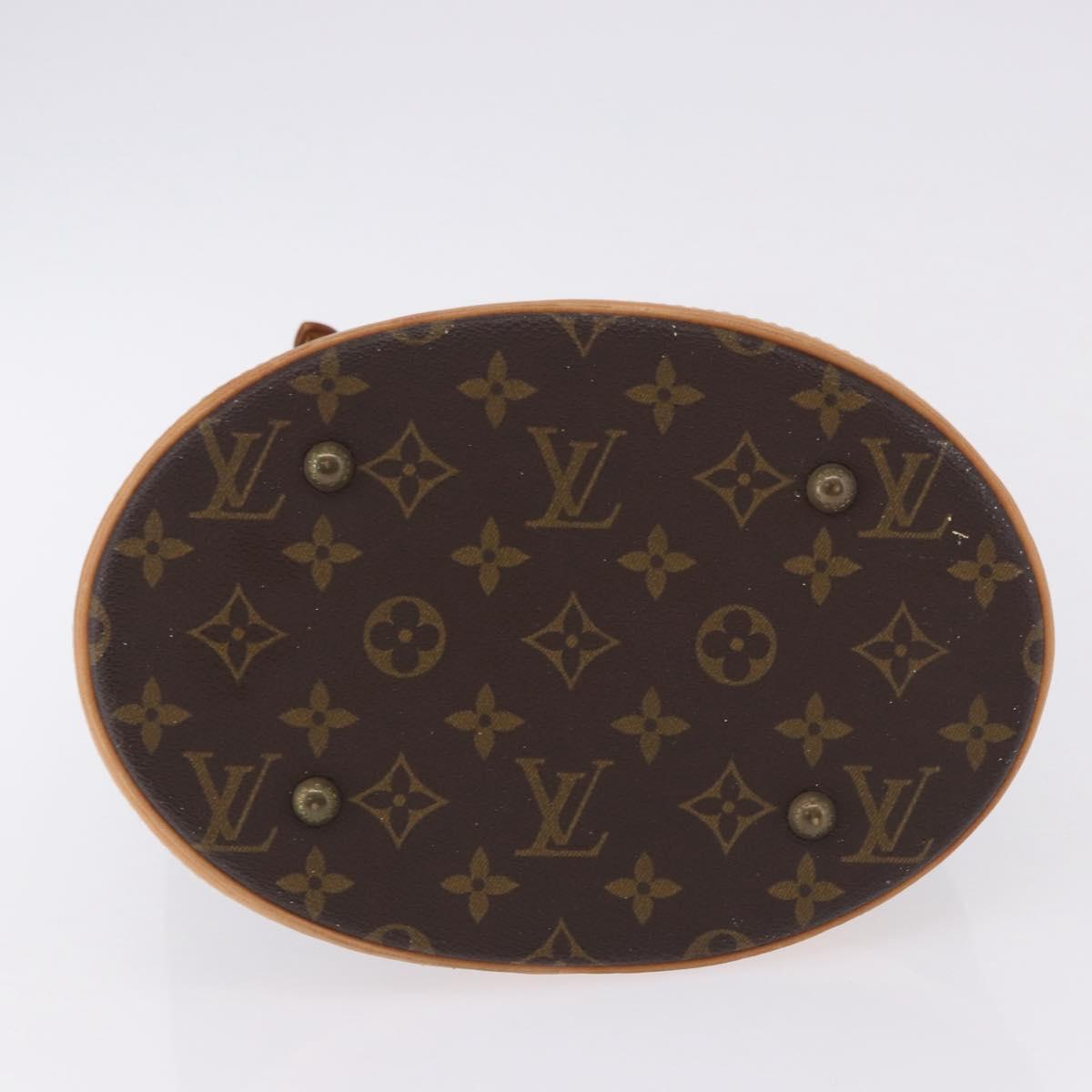 LOUIS VUITTON Monogram Bucket PM Shoulder Bag M42238 LV Auth bs36252