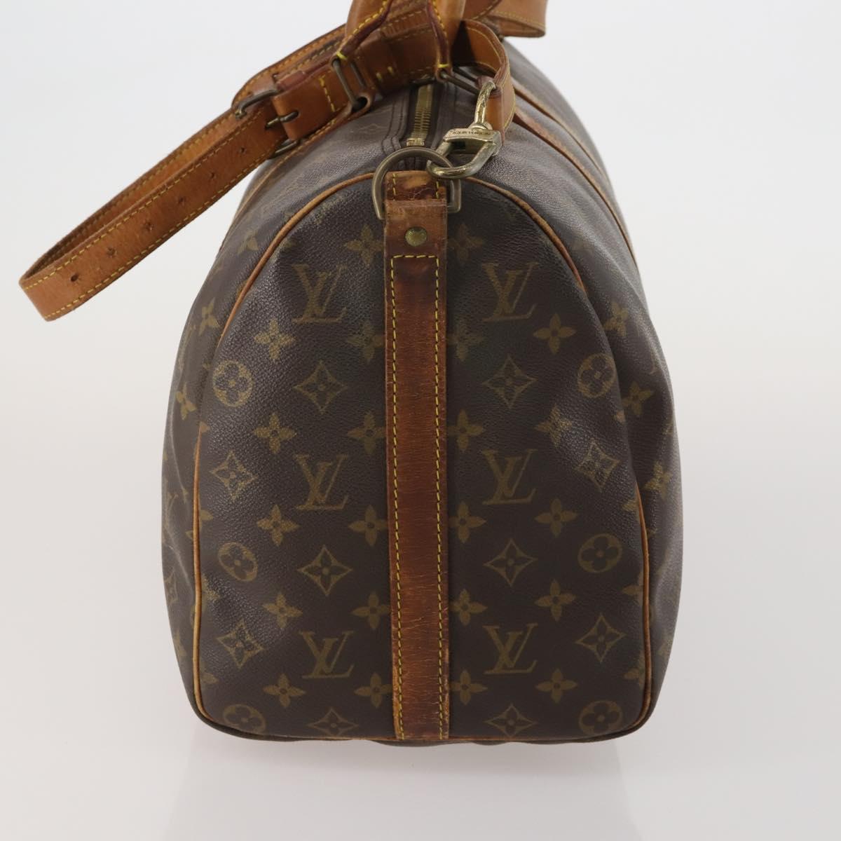 LOUIS VUITTON Monogram Keepall Bandouliere 45 Boston Bag M41418 LV Auth bs36253