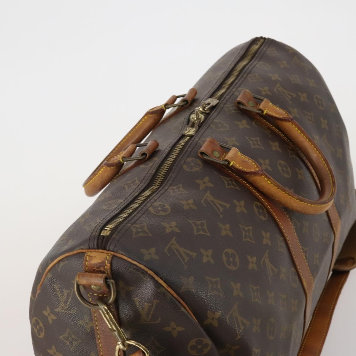 LOUIS VUITTON Monogram Keepall Bandouliere 45 Boston Bag M41418 LV Auth bs36253