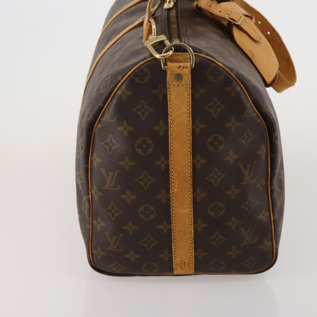 LOUIS VUITTON Monogram Keepall Bandouliere 50 Boston Bag M41416 LV Auth bs36255