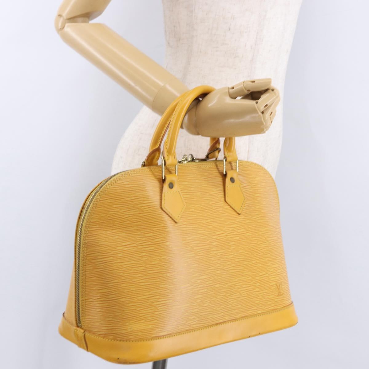LOUIS VUITTON Epi Alma Hand Bag Yellow M52149 LV Auth bs36256A