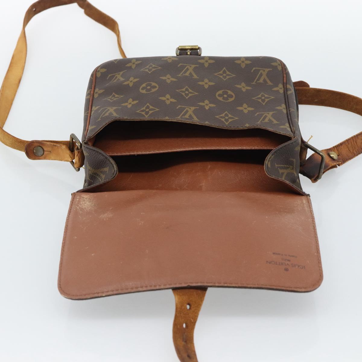 LOUIS VUITTON Monogram Cartouchiere MM Shoulder Bag M51253 LV Auth bs36260