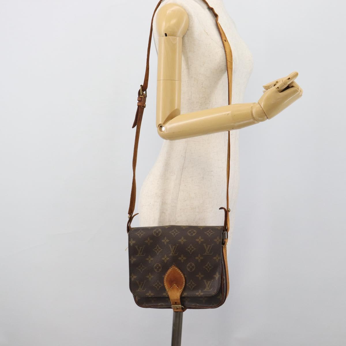 LOUIS VUITTON Monogram Cartouchiere MM Shoulder Bag M51253 LV Auth bs36260